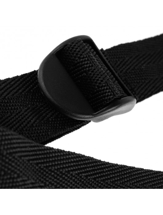 Женские трусики с рюшами для крепления страпона Leather Lovers Harness - Pipedream - купить с доставкой в Санкт-Петербурге