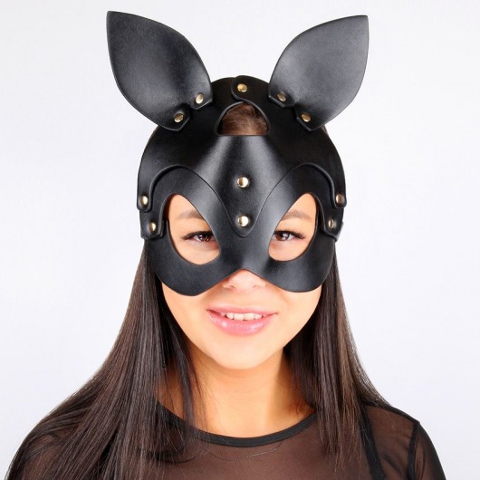 Черная маска с ушками и заклепками - Notabu - купить с доставкой в Санкт-Петербурге