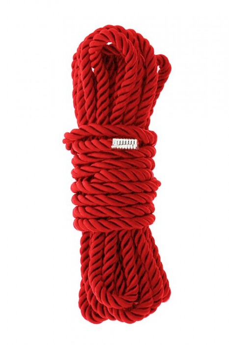 Красная веревка для шибари DELUXE BONDAGE ROPE - 5 м. - Dream Toys - купить с доставкой в Санкт-Петербурге
