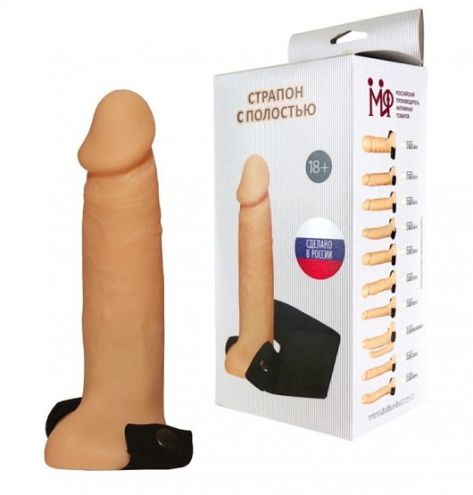 Фаллопротез на резинке №2- 16,3 см. - Джага-Джага - купить с доставкой в Санкт-Петербурге