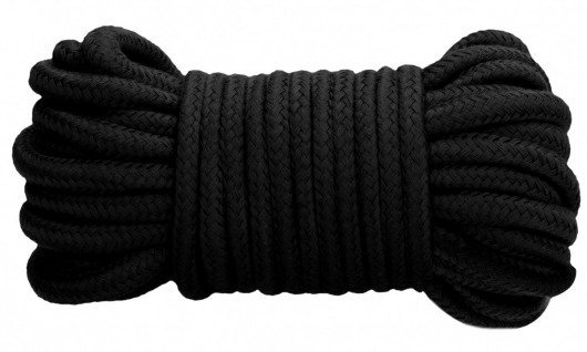 Черная веревка для связывания Thick Bondage Rope -10 м. - Shots Media BV - купить с доставкой в Санкт-Петербурге