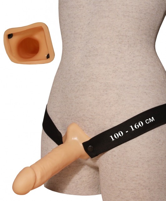 Фаллопротез №4 на резинке размера XXL - 16,7 см. - Джага-Джага - купить с доставкой в Санкт-Петербурге