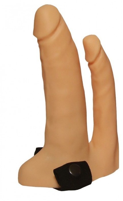 Анально-вагинальный фаллопротез №8 на резинке размера XXL - 14 см. - Джага-Джага - купить с доставкой в Санкт-Петербурге