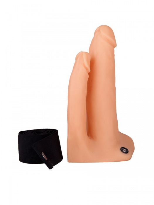 Анально-вагинальный фаллопротез №8 на резинке размера XXL - 14 см. - Джага-Джага - купить с доставкой в Санкт-Петербурге