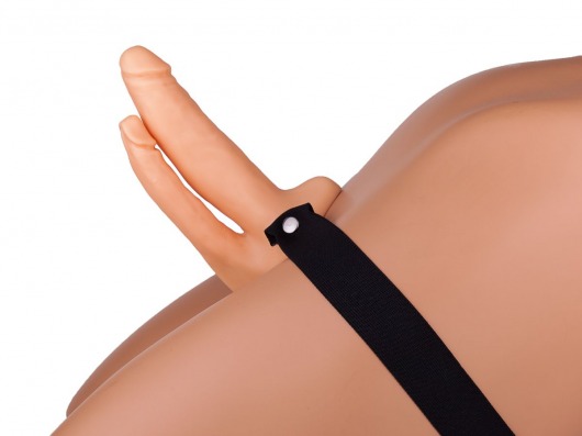 Анально-вагинальный фаллопротез №8 на резинке размера XXL - 14 см. - Джага-Джага - купить с доставкой в Санкт-Петербурге