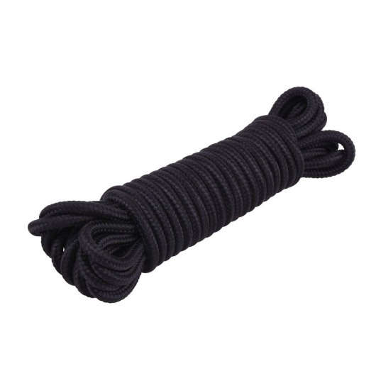 Хлопковая черная верёвка для любовных игр Mini Silk Rope - 10 м. - Chisa - купить с доставкой в Санкт-Петербурге