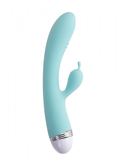 Мятный вибратор-кролик Iris - 22 см. - ToyFa