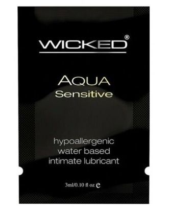 Мягкий лубрикант на водной основе WICKED AQUA Sensitive - 3 мл. - Wicked - купить с доставкой в Санкт-Петербурге