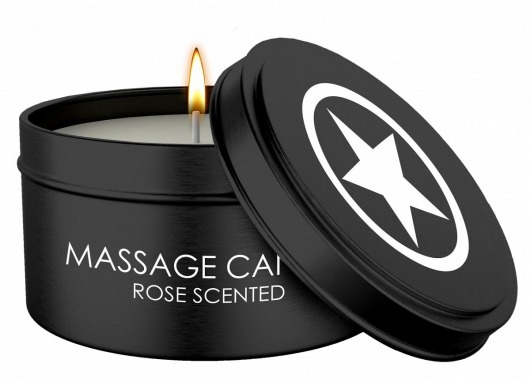 Массажная свеча с ароматом розы Massage Candle - Shots Media BV - купить с доставкой в Санкт-Петербурге