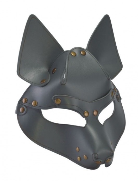 Серая маска Wolf с клепками - Sitabella - купить с доставкой в Санкт-Петербурге