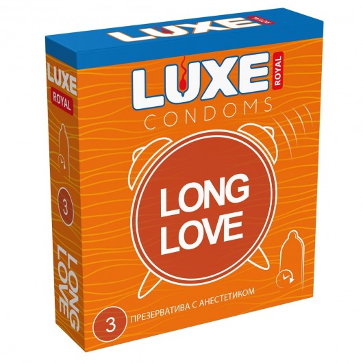 Презервативы с продлевающим эффектом LUXE Royal Long Love - 3 шт. - Luxe - купить с доставкой в Санкт-Петербурге