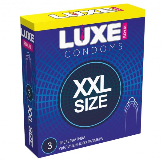 Презервативы увеличенного размера LUXE Royal XXL Size - 3 шт. - Luxe - купить с доставкой в Санкт-Петербурге