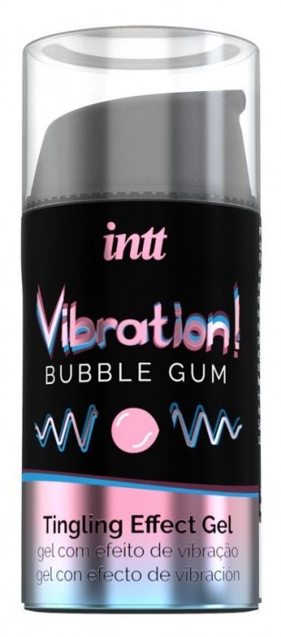 Жидкий интимный гель с эффектом вибрации Vibration! Bubble Gum - 15 мл. - INTT - купить с доставкой в Санкт-Петербурге