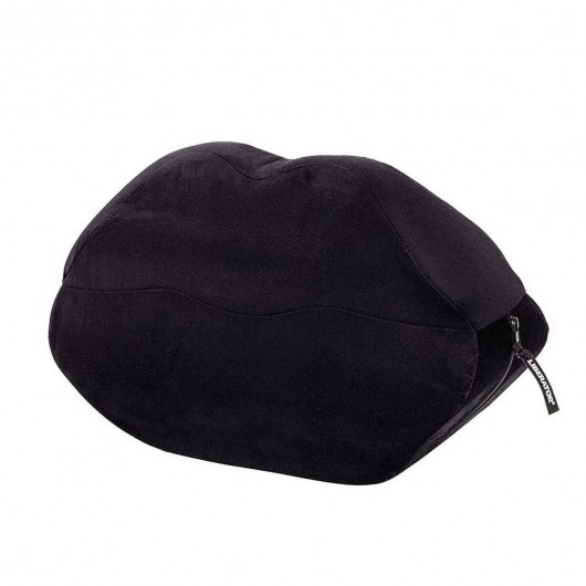 Черная микрофибровая подушка для любви Kiss Wedge - Liberator - купить с доставкой в Санкт-Петербурге