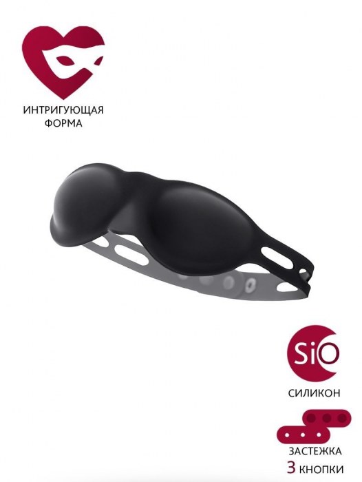 Черная плотная силиконовая маска - ToyFa - купить с доставкой в Санкт-Петербурге