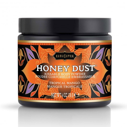 Пудра для тела Honey Dust Body Powder с ароматом манго - 170 гр. - Kama Sutra - купить с доставкой в Санкт-Петербурге