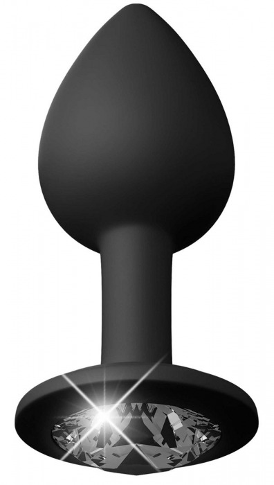 Черные трусики Crotchless Secret Gem XL-XXL с анальной пробкой - Pipedream - купить с доставкой в Санкт-Петербурге