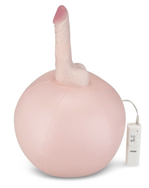 Надувной секс-мяч с реалистичным вибратором - Lux Fetish - купить с доставкой в Санкт-Петербурге