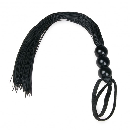 Черная силиконовая плеть Silicone Whip - 32 см. - Easy toys - купить с доставкой в Санкт-Петербурге