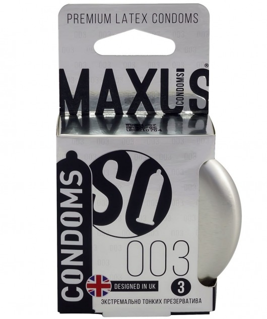 Экстремально тонкие презервативы в железном кейсе MAXUS Extreme Thin - 3 шт. - Maxus - купить с доставкой в Санкт-Петербурге