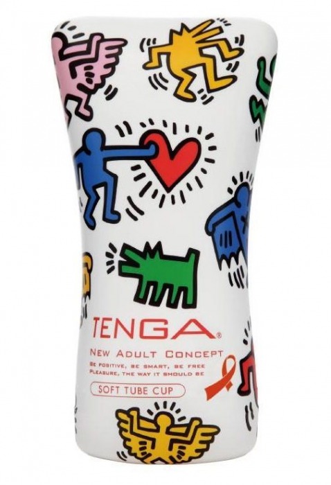 Мастурбатор-туба Keith Haring Soft Tube CUP - Tenga - в Санкт-Петербурге купить с доставкой