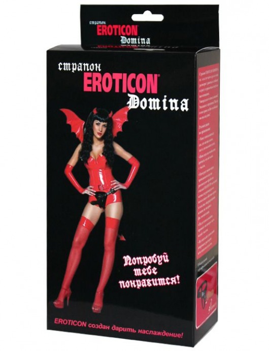 Телесный женский страпон Domina - 14 см. - Eroticon - купить с доставкой в Санкт-Петербурге