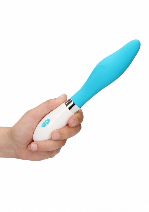 Бирюзовый фигурный вибратор Athamas - 22,7 см. - Shots Media BV