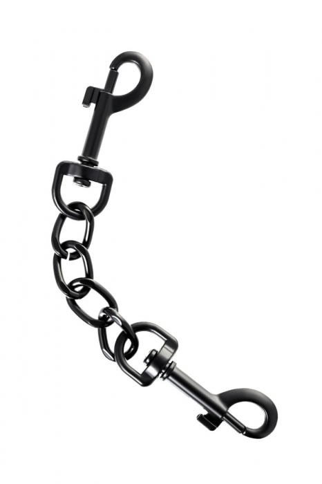 Узкие черные наручники на сцепке - ToyFa - купить с доставкой в Санкт-Петербурге