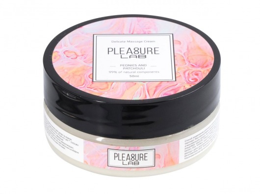 Массажный крем Pleasure Lab Delicate с ароматом пиона и пачули - 50 мл. - Pleasure Lab - купить с доставкой в Санкт-Петербурге