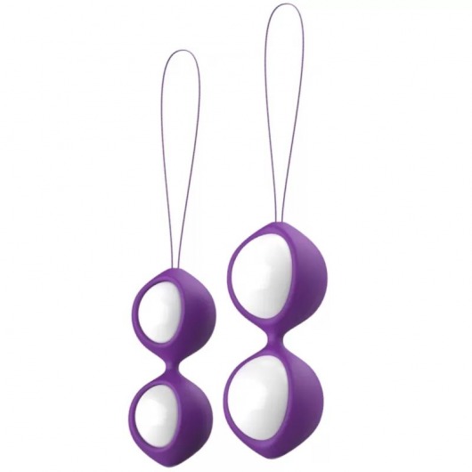 Фиолетово-белые вагинальные шарики Bfit Classic - B Swish