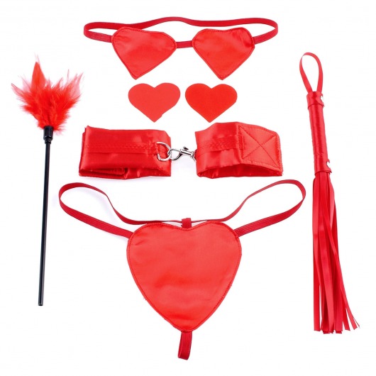 Набор для бондажа Sweetheart Bondage Kit Red - Pipedream - купить с доставкой в Санкт-Петербурге