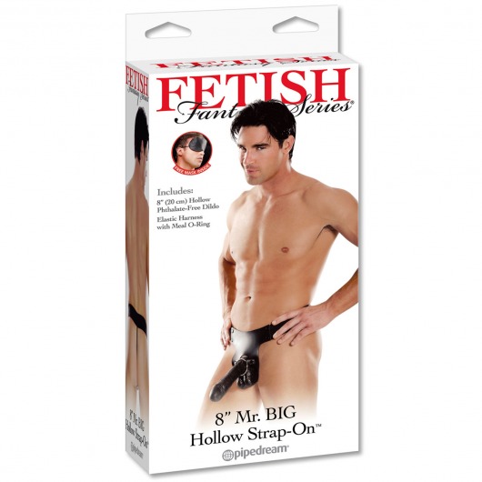 Полый страпон Mr. Big Hollow 8  Strap-on - 20,3 см. - Pipedream - купить с доставкой в Санкт-Петербурге