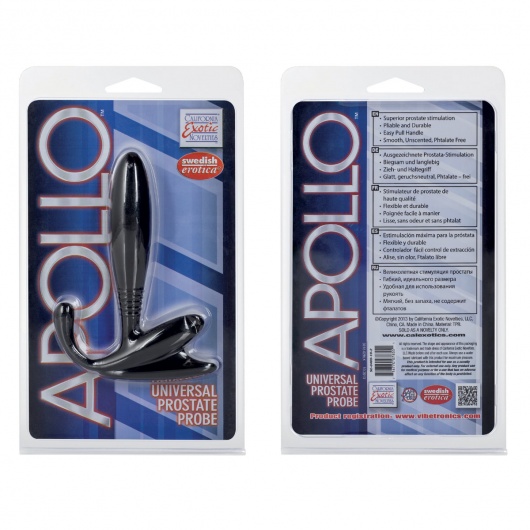 Черный стимулятор простаты APOLLO UNIVERSAL PROSTATE PROBE - California Exotic Novelties - в Санкт-Петербурге купить с доставкой