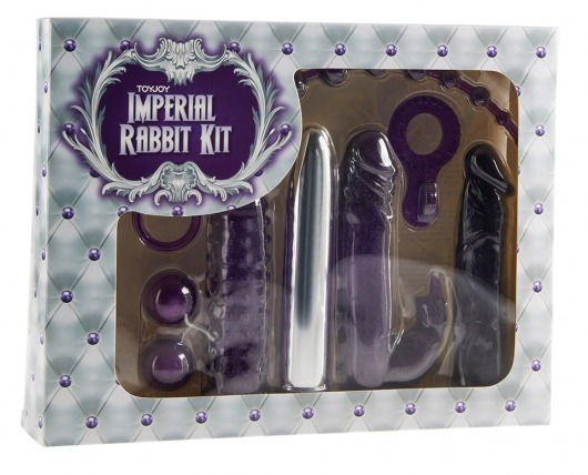 Набор фиолетовых стимуляторов Imperial Rabbit Kit - Toy Joy - купить с доставкой в Санкт-Петербурге