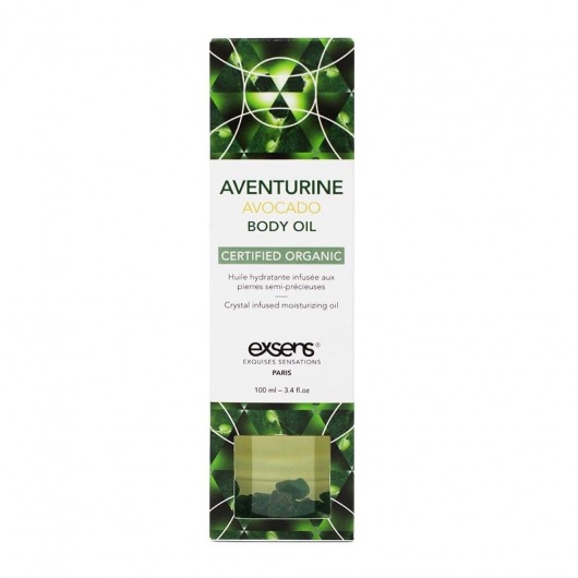 Органическое массажное масло AVENTURINE AVOCADO - 100 мл. - Exsens - купить с доставкой в Санкт-Петербурге