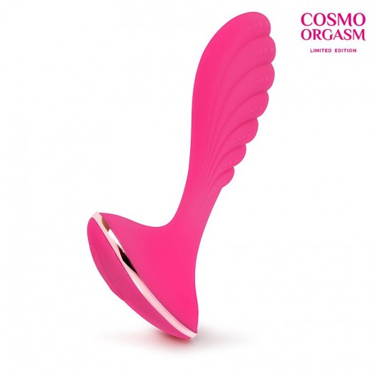 Розовый фигурный вибростимулятор для G-массажа - 16 см. - Cosmo