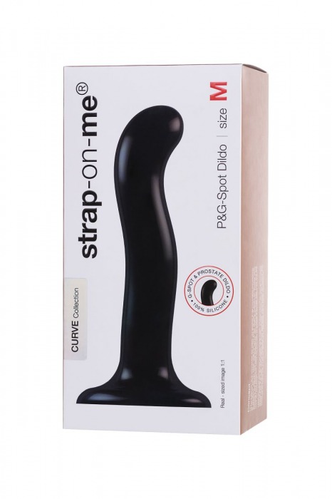 Черный стимулятор для пар P G-Spot Dildo Size XL - 19,8 см. - Strap-on-me - в Санкт-Петербурге купить с доставкой
