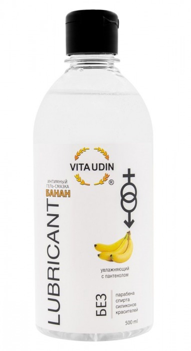 Интимный гель-смазка на водной основе VITA UDIN с ароматом банана - 500 мл. - VITA UDIN - купить с доставкой в Санкт-Петербурге
