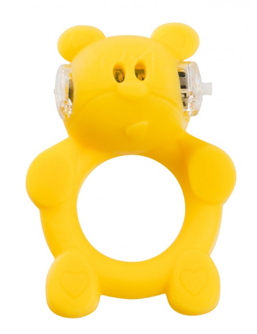 Жёлтое виброкольцо на пенис Brutal Bear - Shots Media BV - в Санкт-Петербурге купить с доставкой