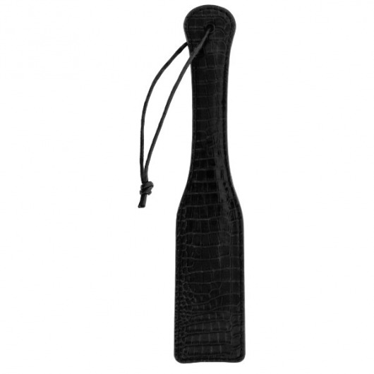 Черная шлепалка с петлёй Croco Paddle - 32 см. - Dream Toys - купить с доставкой в Санкт-Петербурге