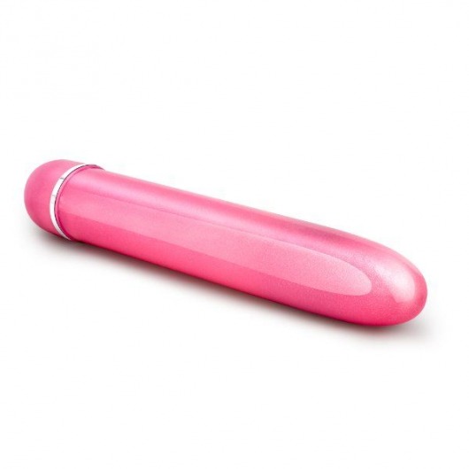 Розовый тонкий классический вибратор Slimline Vibe - 17,8 см. - Blush Novelties