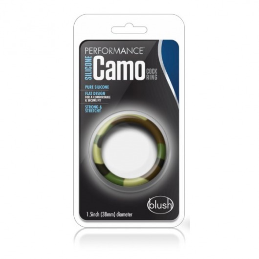 Эрекционное кольцо камуфляжной расцветки Silicone Camo Cock Ring - Blush Novelties - в Санкт-Петербурге купить с доставкой