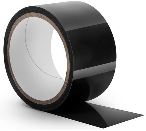 Черная липкая лента для бондажа Bondage Tape - 18,3 м. - Blush Novelties - купить с доставкой в Санкт-Петербурге