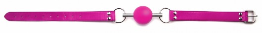 Кляп-шар на розовых ремешках Solid Ball Gag - Shots Media BV - купить с доставкой в Санкт-Петербурге