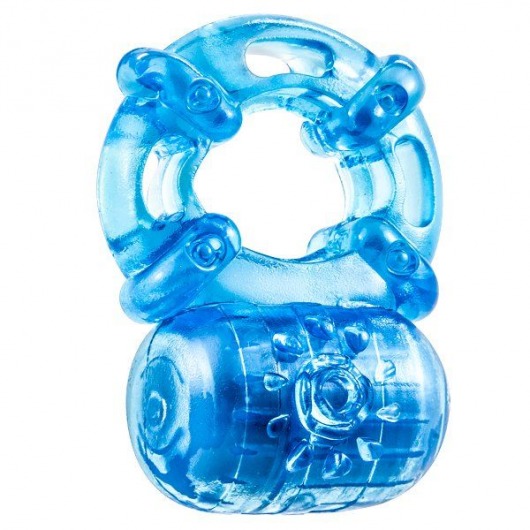 Голубое эрекционное виброкольцо Reusable 5 Function Cock Ring - Blush Novelties - в Санкт-Петербурге купить с доставкой