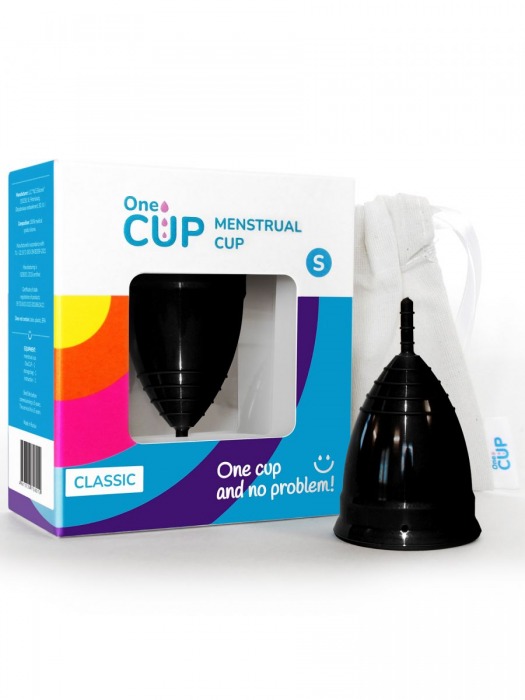Черная менструальная чаша OneCUP Classic - размер S - OneCUP - купить с доставкой в Санкт-Петербурге
