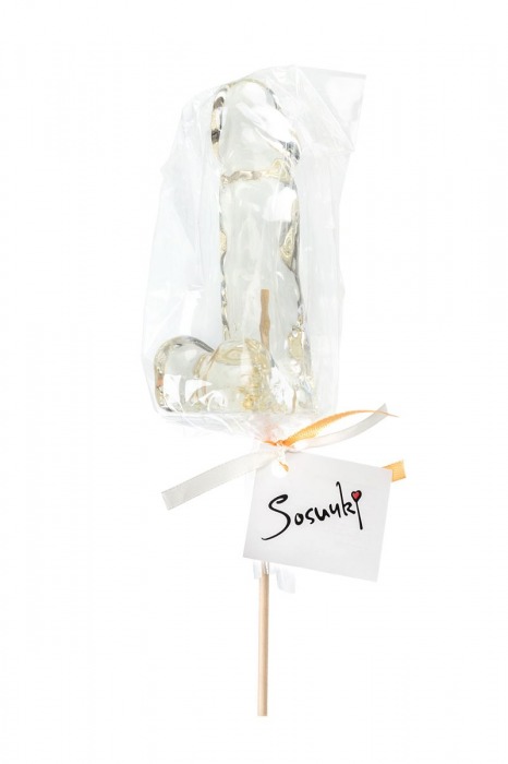 Прозрачный леденец в форме пениса со вкусом пина колада - Sosuчki - купить с доставкой в Санкт-Петербурге