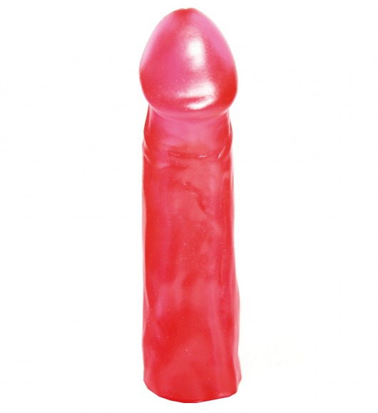 Розовая реалистичная насадка для трусиков с плугом - 19,5 см. - Джага-Джага - купить с доставкой в Санкт-Петербурге
