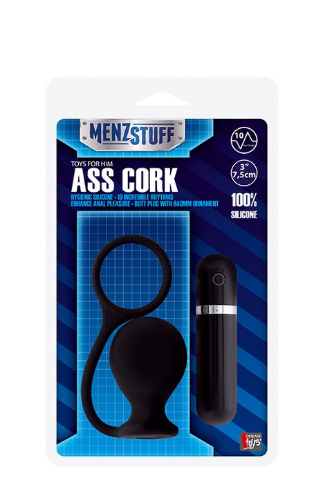 Анальная вибровтулка MENZSTUFF ASS CORK WIDE - 7,5 см. - Dream Toys - в Санкт-Петербурге купить с доставкой