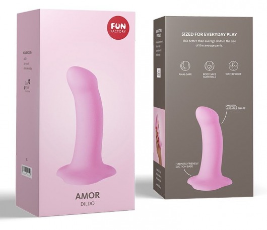 Розовый фаллоимитатор Amor - 14 см. - Fun Factory